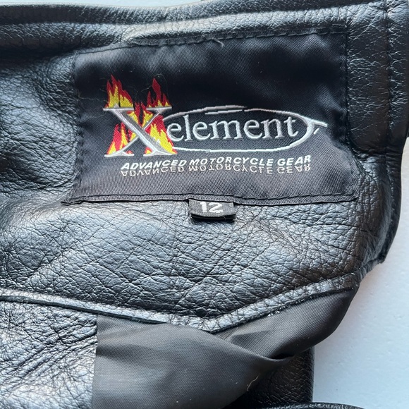 Women’s Xelement Black Leather Motorcycle Chaps - Picture 10 of 12